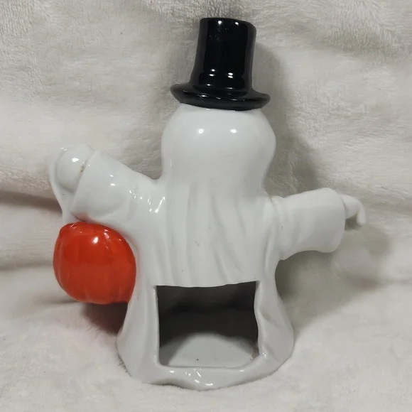 Silvestre, Celebrations, Halloween Vintage Ghost w Jack O lantern,Knick Knack - Picture 2 of 4